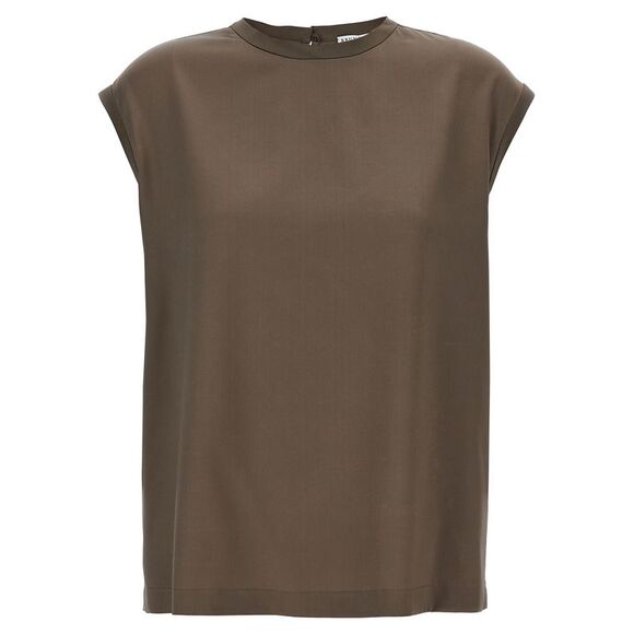 Brunello Cucinelli Women Monile Satin T-Shirt